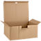 Open brown cardboard box against a white background.