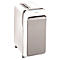 White shredder with silver accents and the 'Fellowes' logo.