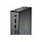Cube PC noir avec ports tels que HDMI et USB. Shuttle est Ã©crit sur le cÃ´tÃ©.