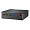 Mini-PC noir avec ports : alimentation, USB, HDMI, rÃ©seau. Inscription SHUTTLE.
