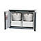 Sicherheits-Unterbauschrank Typ 90 asecos UB-T-90, Flügeltüren, Front Lichtgrau, B 1102 x T 600 x H 800 mm