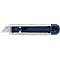 Sicherheitsmesser Martor Secunorm Profi25 MDP, werkzeugloser Klingenwechsel, metalldetektierbar, L 143 x B 17 x H 31 mm, Stahl/Aluminium/Kunststoff, blau