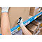 Sicherheitsmesser Martor Secupro Merak, ergonomisch, Sicherungsknopf, mit Halteöse, L 128 x B 18 x H 50 mm, Stahl/GFK, blau-schwarz