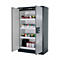 Sicherheitsschrank Typ 90 asecos Q-CLASSIC-90, Flügeltüren, Front asecos Silber, B 1193 x T 615 x H 1953 mm