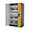 Sicherheitsschrank Typ 90 asecos Q-CLASSIC-90, Flügeltüren, Front Sicherheitsgelb, B 1193 x T 615 x H 1953 mm