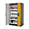Sicherheitsschrank Typ 90 asecos Q-CLASSIC-90, Flügeltüren, Front Sicherheitsgelb, B 1193 x T 615 x H 1953 mm