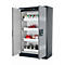 Sicherheitsschrank Typ 90 asecos Q-PEGASUS-90, Flügeltüren mit Schließ-Automatik, Einhandbedienung, Front asecos Silber, B 1193 x T 615 x H 1953 mm