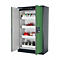 Sicherheitsschrank Typ 90 asecos Q-PEGASUS-90, Flügeltüren mit Schließ-Automatik, Einhandbedienung, Front Resedagrün, B 1193 x T 615 x H 1953 mm