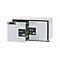 Sicherheitsunterbauschrank Typ 90 asecos UB-S-90, 2 Schubladen, Front Lichtgrau, B 1102 x T 502 x H 600 mm