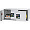 Sicherheitsunterbauschrank Typ 90 asecos UB-ST-90, 1 Schublade, 2 Flügeltüren, Front Lichtgrau, B 1402 x T 502 x H 600 mm