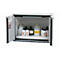 Sicherheitsunterbauschrank Typ 90 asecos UB-T-90, Flügeltüren, Front Lichtgrau, B 1102 x T 600 x H 800 mm
