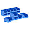 Sichtlagerkästen LF 211 Set, 15 Stück, Kunststoff, 0,9 l, blau