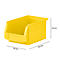 Sichtlagerkasten SSI Schäfer LF 221, Polypropylen, L 234 x B 150 x H 122 mm, 2,7 l, gelb