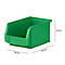Sichtlagerkasten SSI Schäfer LF 221, Polypropylen, L 234 x B 150 x H 122 mm, 2,7 l, grün
