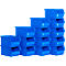 Sichtlagerkasten SSI Schäfer TF 14/7-3Z, Polypropylen, L 343 x B 209 x H 145 mm, 7,5 l, blau, 14 Stück 