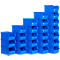 Sichtlagerkasten SSI Schäfer TF 14/7-4, Polypropylen, L 230 x B 150 x H 122 mm, 2,6 l, blau, 25 Stück