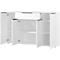 Sideboard Porto, mit 1 Schublade und 4 Türen, B 1610 x T 400 x H 1010 mm, weiß