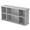 Sideboard TARA, l. 1661 x P 448 x H 840 mm, gris clair