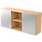 Sideboard TARVIS, 2 HC, avec portes coulissantes, l. 1600 x P 420 x H 748 mm, coloris érable