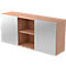 Sideboard TARVIS, 2 HC, avec portes coulissantes, l. 1600 x P 420 x H 748 mm, coloris noyer