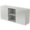 Sideboard TARVIS, 2 ordnerhoogten, met schuifdeuren, B 1600 x D 420 x H 748 mm, lichtgrijs