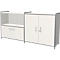 Sideboard Toledo, verrouillable, tiroir + casier ouvert, 2 HC, portes battantes, l. 1580 x P 380 mm, blanc