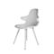Siège coque Topstar® T 2020, 4 pieds, résistant aux désinfectants, avec accoudoirs, blanc/blanc
