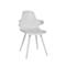 Siège coque Topstar® T 2020, 4 pieds, résistant aux désinfectants, avec accoudoirs, blanc/blanc