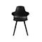 Siège coque Topstar® T 2020, 4 pieds, résistant aux désinfectants, avec accoudoirs, noir/noir