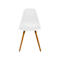 Siège coque Topstar® T 2020, 4 pieds, résistant aux désinfectants, sans accoudoirs, blanc/hêtre