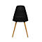 Siège coque Topstar® T 2020, 4 pieds, résistant aux désinfectants, sans accoudoirs, noir/hêtre
