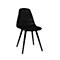 Siège coque Topstar® T 2020, 4 pieds, résistant aux désinfectants, sans accoudoirs, noir/noir