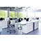 Siège d'atelier pivotant haut Labsit, mousse intégrale, patins, l. 450 x P 420 x H 520 - 770 mm, bleu