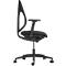 Siège de bureau 353 Giroflex, avec accoudoirs, mécanisme synchrone automatique, assise galbée, dossier 3D en filet, noir/noir