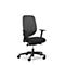 Siège de bureau 353 Giroflex, avec accoudoirs, mécanisme synchrone automatique, assise galbée, gris/noir