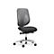 Siège de bureau 353 Giroflex, sans accoudoirs, mécanisme synchrone automatique, assise galbée, dossier 3D en filet, gris/noir/alu blanc