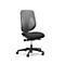 Siège de bureau 353 Giroflex, sans accoudoirs, mécanisme synchrone automatique, assise galbée, dossier 3D en filet, gris/noir