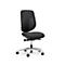 Siège de bureau 353 Giroflex, sans accoudoirs, mécanisme synchrone automatique, assise galbée, dossier 3D en filet, noir/alu blanc
