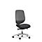 Siège de bureau 353 Giroflex, sans accoudoirs, mécanisme synchrone automatique, assise galbée, gris/noir/alu blanc