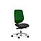 Siège de bureau 353 Giroflex, sans accoudoirs, mécanisme synchrone automatique, assise galbée, vert/noir/alu blanc