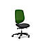 Siège de bureau 353 Giroflex, sans accoudoirs, mécanisme synchrone automatique, assise galbée, vert/noir