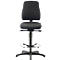 Siège de bureau All-In-One 9631, aide à la montée et patins, rembourrage tissu, noir moucheté Duotec