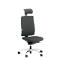 Siège de bureau CETO CT2450 Original Steifensand, mécanisme synchrone, sans accoudoirs, assise en tissu mince, avec repose-nuque, gris