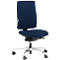 Siège de bureau CETO CT2450 Original Steifensand, mécanisme synchrone, sans accoudoirs, assise en tissu mince, sans repose-nuque, bleu foncé