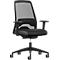Siège de bureau EVERYis EV15R - mécanisme auto-synchrone - assise plate - dossier en mailles - avec accoudoirs - noir