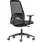 Siège de bureau EVERYis EV15R - mécanisme auto-synchrone - assise plate - dossier en mailles - avec accoudoirs - noir