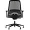 Siège de bureau EVERYis EV15R - mécanisme auto-synchrone - assise plate - dossier en mailles - avec accoudoirs - noir