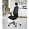 Siège de bureau Giroflex 40, avec accoudoirs, mécanisme synchrone, siège multicouche, appui-lordose &amp; appui-tête, noir/argenté