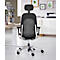 Siège de bureau Giroflex 40, avec accoudoirs, mécanisme synchrone, siège multicouche, appui-lordose &amp; appui-tête, noir/argenté