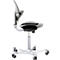Siège de bureau HAG Capisco Puls 8010 Clay, siège selle, vérin à gaz 200 mm, hauteur d'assise réglable, piétement aluminium